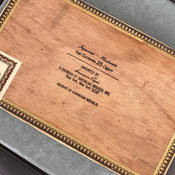 Cigar box wooden box vintage La Corona reinas Dominican Republic cigarbox - Picture 10 of 12